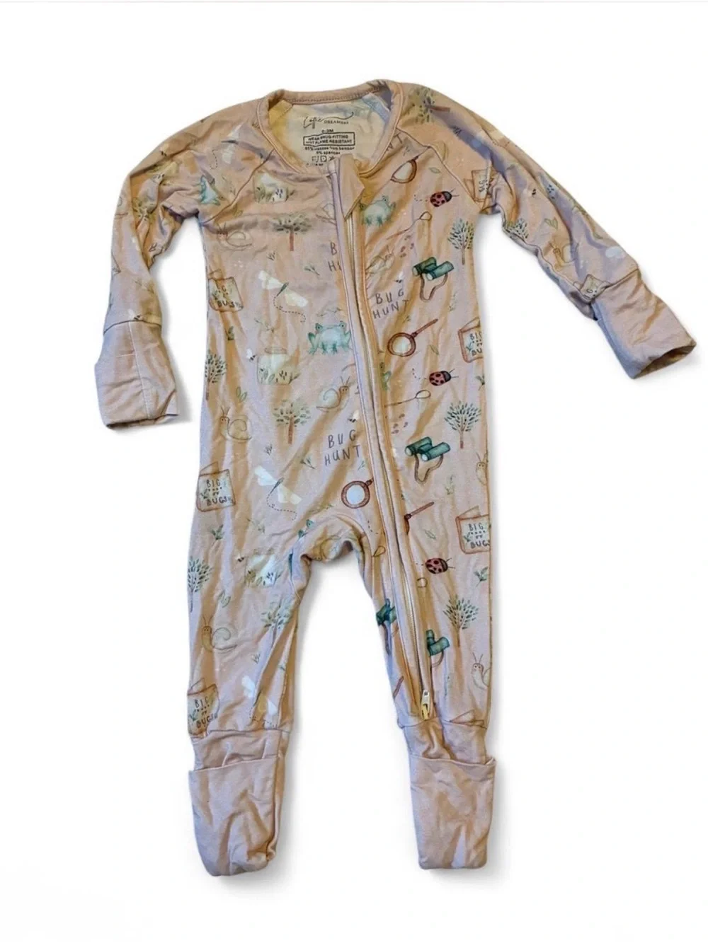 Bamboo Pajamas Baby 0-3 Boutique Lottie Dreamers Bug Hunt